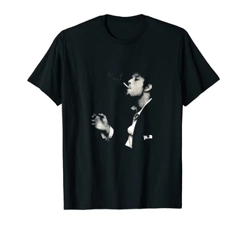 Tom Waits Jaunų Rūkymas Portretas, Juoda T-Shirt S-3Xl Jaunimo Vidutinio Amžiaus Senatvės Tee Marškinėliai