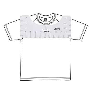 4PCS T-Shirt Derinimas Valdovas Amatų Valdovas PVC T-Shirt Matavimo Įrankis-Balta Priėmimo Mados Dizaino Centras Suaugusiųjų Dydis 9.9*4.9
