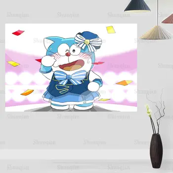 Naujas Atvykimo Doraemon Anime Plakatas Drobės Audinys Sienos Meno Plakatas Spausdinimo Tapybos Pobūdis Apdailos Šiuolaikinio Namų Dekoro Plakatas 0422