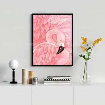 Pink Flamingo Deimantų Meno Rinkinių Suaugusiems, Pasidaryk pats Visiškai Diamond Tapyba Priedai Kryželiu Diamond Tapybos Fantazijos Namų Dekoro
