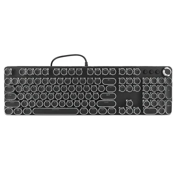 Žaidimas mechaninė klaviatūra, balta punk keycap 104 Raktai, kompiuterio klaviatūra nešiojamas Laidinė klaviatūra Aukštos Jautrus foninio Apšvietimo Klaviatūra