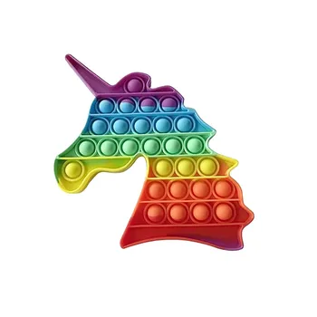 Gyvūnų Juokingi Žaislai Įtempių Jutimo žaislas Vaikams, Vaikų, Suaugusiųjų Rainbow Push Burbulas Antistress Žaislai Антистресс Drop-s