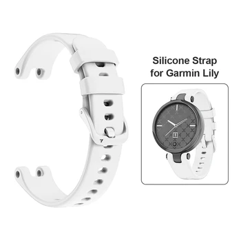 Gryna Spalva Smart Watch Band Garmin Lily ' s 20mm Silikoninė Apyrankė Sporto Apyrankę Pakeitimo Juosta Garmin Lily Priedai