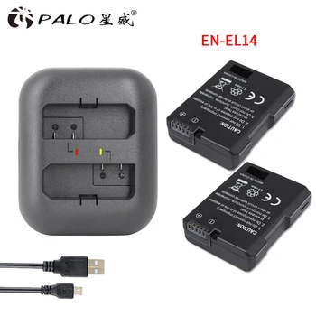 PALO EN-EL14 LT-EL14A ENEL14 Baterija Nikon D3100 D3200 D3300 D3400 D3500 D5600 D5100 D5200 P7000 Skaitmeninis Baterijos