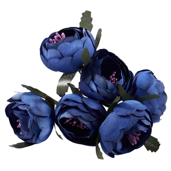 6pcs/daug Modeliavimo Šilko audinio nuotakos puokštė valdos gėlės, dekoratyvinės gėlės 