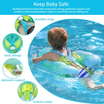 Plaukti Treneris Kūdikių Saugos Plūduriuoti Kieto Apsaugos Nuo Saulės Vainiko Ne-Pripučiami Plaukti Žiedas Guli Baseinas Vonia Žaislai