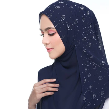 Fsahion Mirguliavimas Vualiai hijab Šalikas Skaros Musulmonų Wrap Hijab Moterų Šalikai Islamo Malaizijos Pearl Šifono Karšto Gręžimo Rankšluostį Lapų