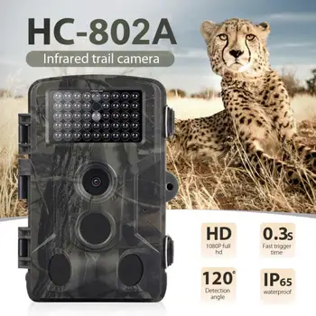 HC802A 16MP Medžioklės Takas Kamera 1080P Gyvūnijos Skautų Cam Naktį Gyvūnijos Camera 16MP 1080P Foto Spąstus Stebėjimo Kameros