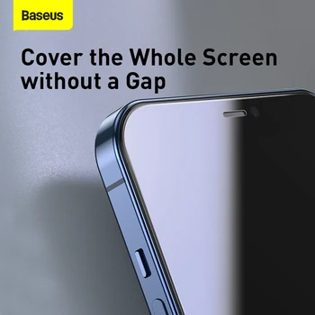 Baseus 2VNT Screen Protector, 0,3 mm, Pilnas draudimas Apsaugos Grūdintas Stiklas iPhone 12 11 Pro XS 12Pro Max XR X Mini Stiklo Plėvelės