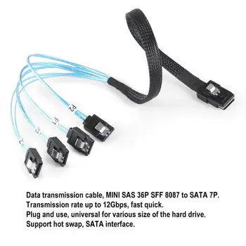 Duomenų ryšio linijos SMA Serverio Mnin SAS 36p sff 8087 į sata7p Duomenų ryšį, Duomenų ryšio linijos SATA / ATA r30