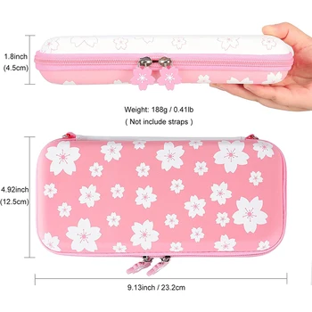 Sakura Rožinis dėklas skirtas Nintendo Jungiklis Lite Portable Hard Shell Kelionių lagaminas Nintendo Jungiklis NS ir Priedai