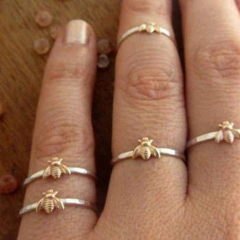 Moterų mados Mielas Moterų Mažai bičių Žiedai Moterų Prašmatnus Skanėstas Žiedai Šalies Subtilus Žiedai, Vestuvių Papuošalai