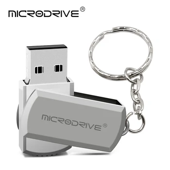 Metalo pendrive 16GB 32GB, USB 2.0 flash drive 128GB 64GB USB Atminties raktą rašiklį ratai flash u disko