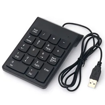 1pcs Skaičių Klaviatūros Nešiojamų 2.4 G Laidinio Skaitmeninė Klaviatūra USB Numeris Trinkelėmis 18 Klavišų Skaičių Klaviatūros