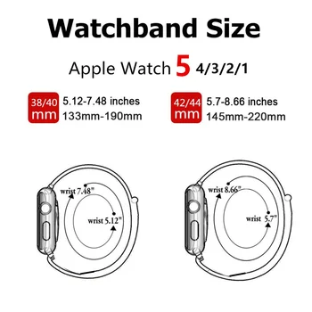 Iš nailono, Apple Watch band 44mm 40mm 42mm 38mm iwatch Serijos 3 4 5 6 SE Sport Linijos watchband Apyrankę correa 