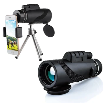 Monokuliariniai Žiūronai 80x100 Zoom Kišenėje Galingas Teleskopas Kempingas Medžioklės Telefonas Clip &Trikojis HD tolimo Naktinio matymo