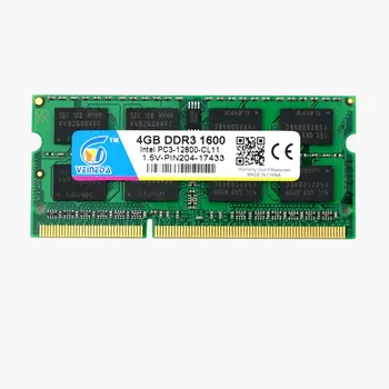 Laptop DDR3 ram 4gb 8gb 1600NHz 1,5 V PC3-12800 So-dimm Ram Suderinama ddr3 1333 PC3-10600 ddr 3 204pin