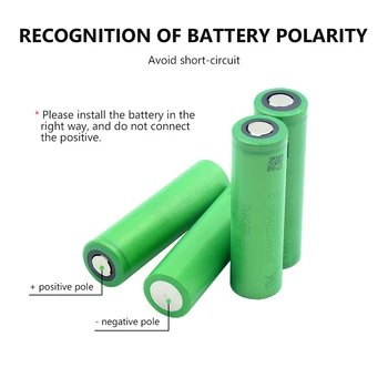 10 Vienetų 3,6 V baterija Žalia Butas 18650 Li-ion Ličio Baterijos Įkrovimo 2100mAh Didelio Nutekėjimo VTC4 18650 Baterijas