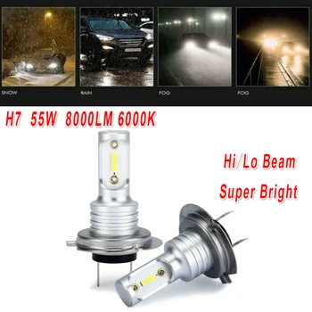 2020 m. Aukštos Kokybės H7 LED Žibintų Lemputės Konversijos Rinkinys Hi/Lo Pluošto 55W 8000LM 6000K Super Šviesus Jokio Uždelsimo, Apšvietimas