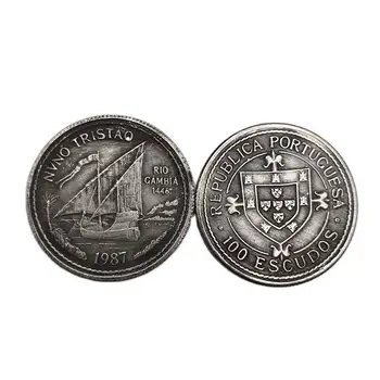 1987 Portugalijos Progines Monetas, República Portuguesa Socse Monetų Kolekciją Suvenyrai, Namų Puošybai Amatų Papuošalai Dovana