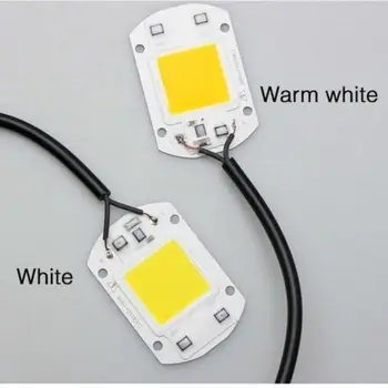 LED, COB (Chip Lempa 20W 30W 50W AC 110V, 220V Didelės Galios Smart IC nereikia Vairuotojo 