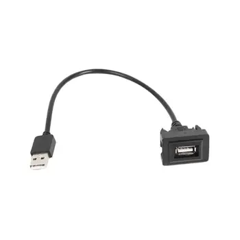 USB Panel Mount Toyota srovės tinklo lizdas usb prietaisų Skydelio Flush Mount USB Lizdas 2.0 Prievadą Skydelio prailginimo Laido Adapteris