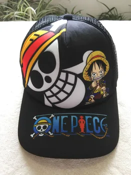 Anime One Piece Beisbolo kepuraitę Medvilnės Snapback Skrybėlę Berniukas ar Mergaitė Vasaros Tinklelio Bžūp