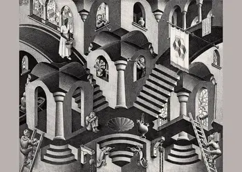 M. C. Escher Išgaubti ir Įgaubti Menas Spausdinti Plakato tapybos drobė Namų Dekoro Sienos Menas
