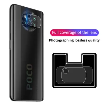 2~5vnt Minkšta Stiklo Xiaomi Poco X3 Pro Hidrogelio Filmas + Kamera Raštas Poco X3 NFC Pocophone F3/M3 Kristalų Kino Pocofone X3 Pro Screen Protector