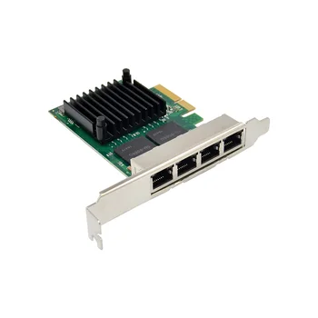 350T4 PCI-E X4 Quad Port 10/100/1000Mbps Gigabit Ethernet Tinklo plokštė Serverio Adapteris 4 Port LAN I350-T4 NIC 