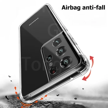 Telefono dėklas Samsung Galaxy S21 Ultra S12 Plius S21+ Atveju-Pilna apsauga atsparus smūgiams Atveju 