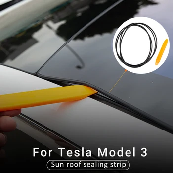 Už Tesla Model 3 prekinis, galinis Stiklo Stogo Vėjo Guard Sumažinti Triukšmo Mažinimo sandariklių Komplektas Liukas, stiklo sandarinimo juostelės Automobilių Reikmenys