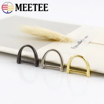 Meetee 30pcs 10mm Metalas D Žiedas Sagtys Bagažo Mažas Užtrauktukas Patraukite Sagtį 