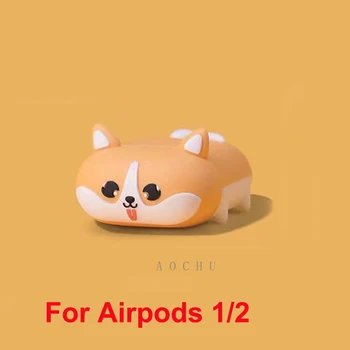 Už Airpods Pro 3D Mielas Animacinių filmų Shiba Inu Haskis Corgi Šuo Šuniukas Minkštas Atveju 