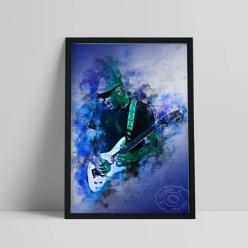 Joe Satriani Geriausias Gitaristas Meno Plakatas, Amerikos Roko Gerbėjų Rinkimo Meno Spaudiniai, Derliaus Meno Portretas Tapybos Namų Sienų Dekoras