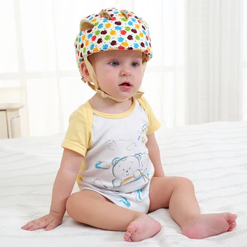 Kūdikių Apsauginis Skrybėlę Reguliuojama Medvilnės Baby Galvos Apsaugos Trinkelėmis Šalmas Anti-Guzas Galvos Saugos Produktas, Vaikams, Vaikas, Bamblys