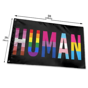 90x150cm Žmogaus LGBT Išdidumo Vėliava