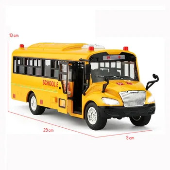 Didelis Dydis Vaikų Mokyklos Autobusas Žaislo Modelis Inercijos Automobilį su Garso, Šviesos, Vaikams Žaislas Gimtadienio Dovana