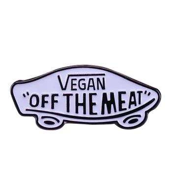 Veganų Vegeterian Veganizmas Emalio Pin Augalų Pals Sagė Veganų nuo mėsos Ženklelis Mielas Memo Priedų