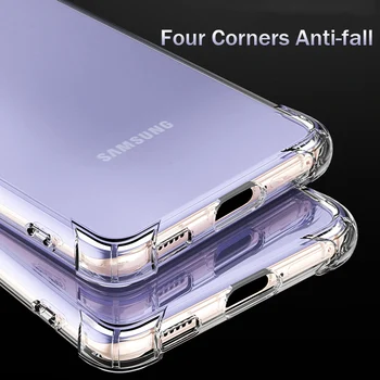 Atsparus Smūgiams Telefono Dėklas Samsung Galaxy A50 A51 A70 A71 A21s A30 S8 S9 S10 S10e S20 S21 Plius S21 Ultra Silikono Atveju Galinį Dangtelį