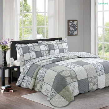 Amerikietiško stiliaus Lovatiesė Ant lovos Atogrąžų Patalynės Rinkinys, Skirtas Namų Tekstilės Quilting Coverlet Padengti, Antklodė, pagalvių Užvalkalai 3pcs