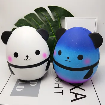Lėtai Rikošetas Žaislas Plonas Naujų Produktų Imitavimo Lėtai Rikošetas PU Ornamentu Panda Kiaušinių Išskleidimo Žaislas Streso Žaislas
