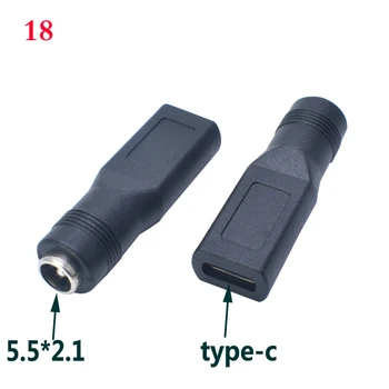1pcs DC Jungtis 5.5 x 2.1 mm Moteris 2.5×0.7、3.0×1.1、3.5×1.35、4.0×1.7、4.8×1.7、5.5×2.1 4.0x1.35mm Vyrų Nešiojamas Maitinimo Adapteris