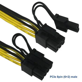 PCI Express maitinimo keitiklio kabelį 8 pin dvigubai 8 (6 + 2) pin, skirta grafikos plokštę, GPU, PCIE PCI-E VGA splitter maitinimo laidą