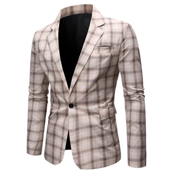 2021 m. rudens/žiemos vyriškų paltų + atsitiktinis kostiumas/vyriški kostiumas, patikrinti dryžuotas švarkas, mados tendencijos, vienai tinka striukė