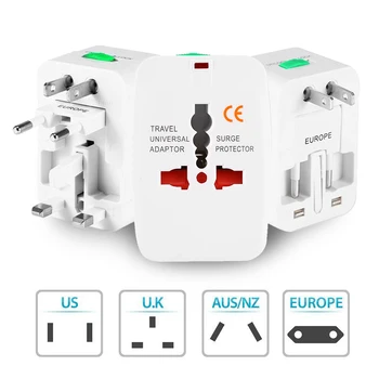 Universalus AU / UK / US / EU AC World Travel Maitinimo Kištuko Adapteris, Lizdo Keitiklis Elektros Lizdą & Žvakės Adapteriai