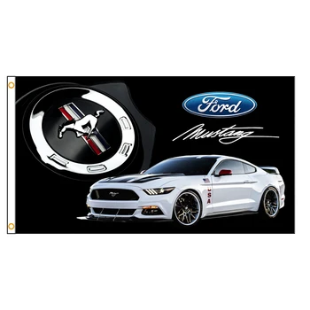 3x5ft Ford Mustang Automobilio Vėliava