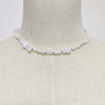 Rankų darbo zawalcowany karoliai gėlavandenių perlų, natūralaus akmens sumaišoma ir suderinti dizaino papuošalų 2020 