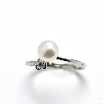6-7mm AAA Kokybės Gėlo vandens Dirbtiniu būdu išaugintų perlų Perlų Žiedas Moterims
