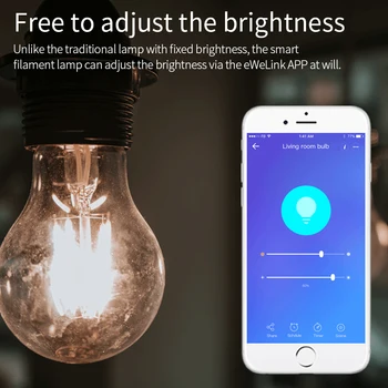 JOSHNESE WiFi Smart Led Lemputės 220V E27 7.5 W Dual-spalvų Lemputės šviesos srautą galima reguliuoti, Kaitinamosios Lemputės EWeLink APP 